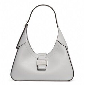 New Kate Spade Nouveau Small Shoulder Bag Smooth Leather Platinum Grey